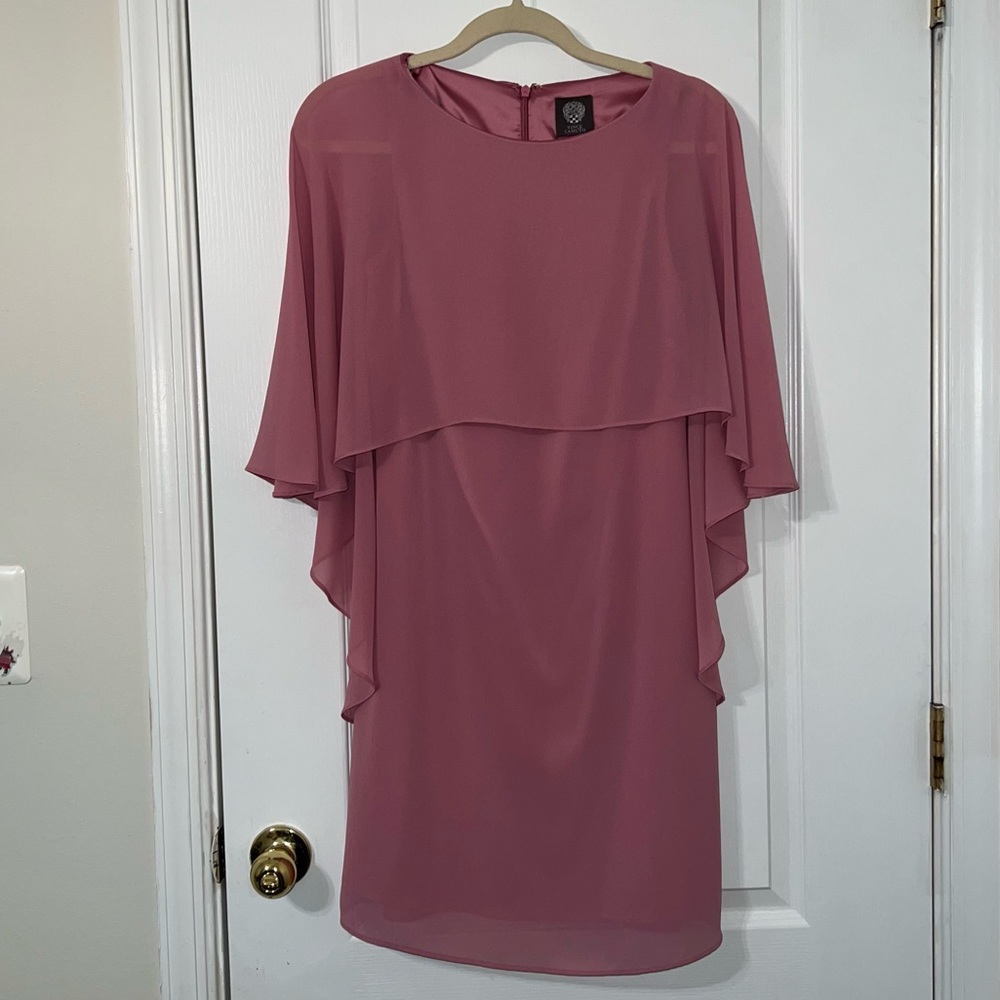 Vince Camuto mauve double layer dress